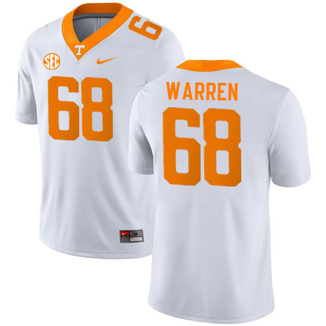 Men #68 Bennett Warren Tennessee Volunteers College Football Jerseys Stitched-White